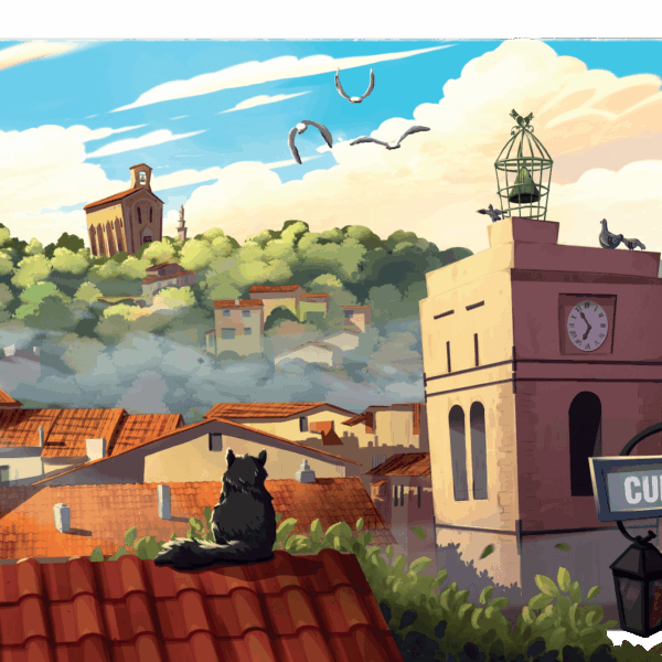 affiche Cuers dans le Var par Yvan Tesi, illustrateur