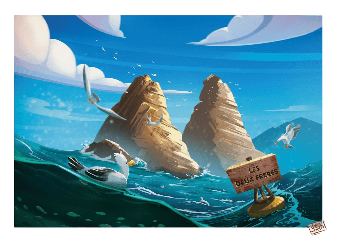 affiche Deux Frères à La Seyne-sur-mer dans le Var par Yvan Tesi, illustrateur