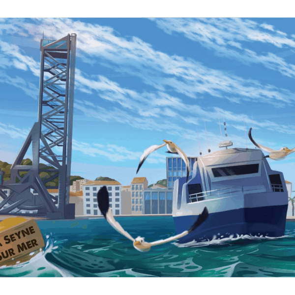 affiche La Seyne-sur-mer par Yvan Tesi, illustrateur