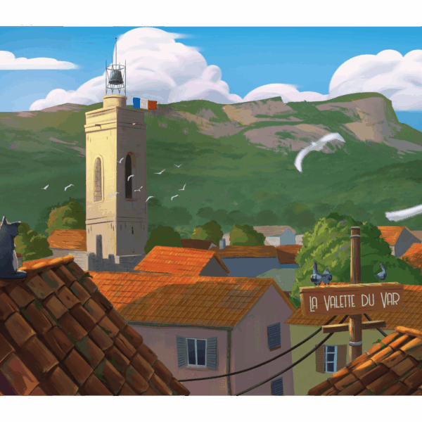 affiche La Valette-du-Var par Yvan Tesi, illustrateur