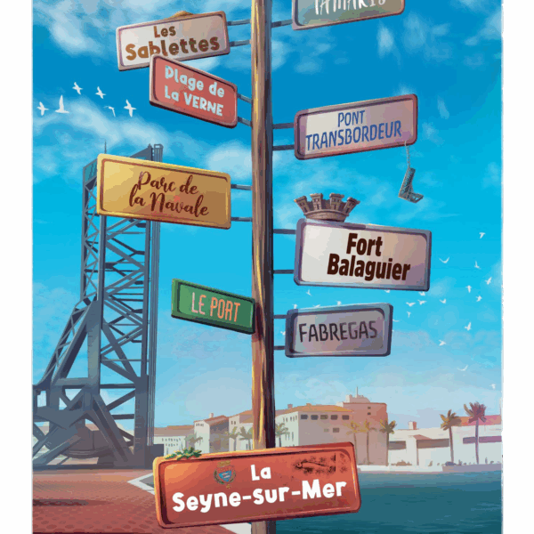 affiche panneaux La Seyne sur mer dans le Var par Yvan Tesi, illustrateur