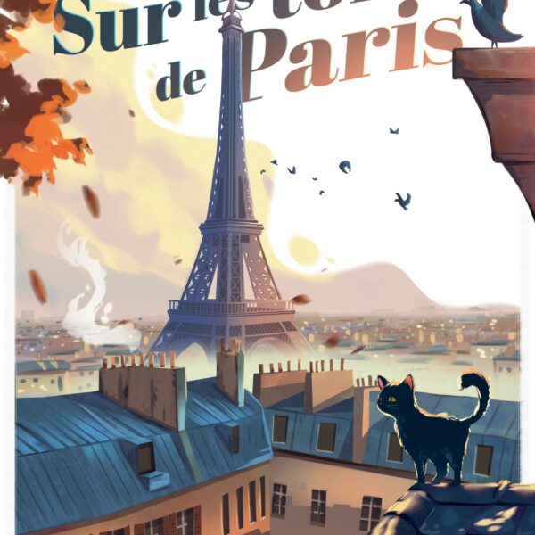 affiche parisienne toits haussmanniens par Yvan Tesi, illustrateur